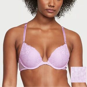 Victoria's Secret - Sexy Tee Posey Lace Front-Close Push-Up Bra (36C)